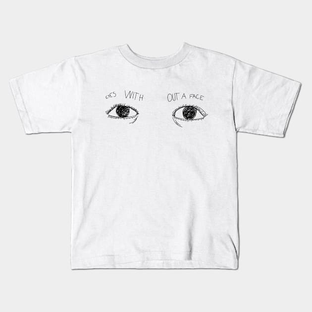 eyes without a face Kids T-Shirt by Minimalist Co.